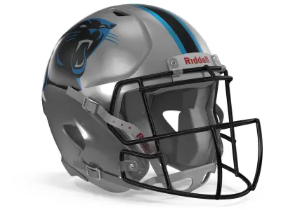 Carolina Panthers American Football Helmet 3D model