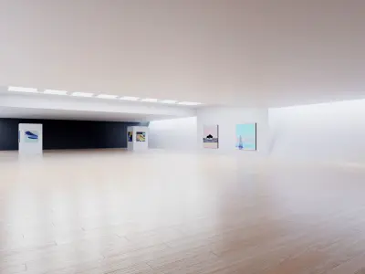Art Museum Gallery Interior 6 Low-poly 3D model
