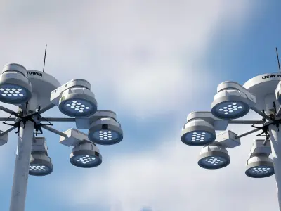 Light tower 01 Low-poly 3D model