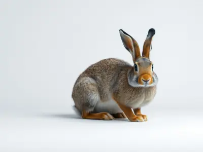 Realistic Wild Rabbit 3D Model Low-poly 3D model