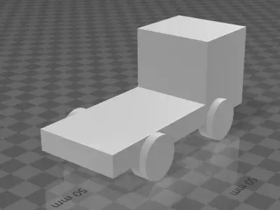 Simple 3D Truck 3D model