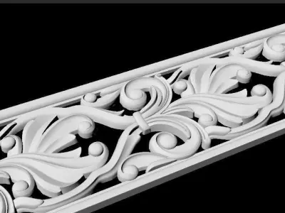 Central decor ornament for furniture 3D model 863