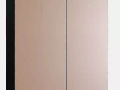 BRIMNES Storage combination w glass doors Low-poly 3D model