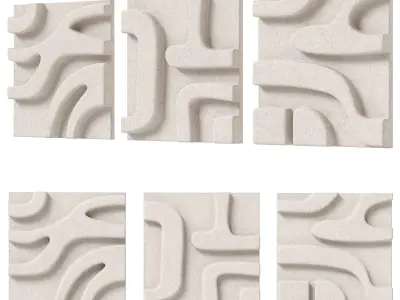 Decorative concrete tiles Castelatto Tribu 3D model