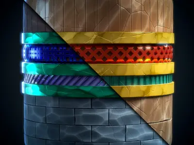 Trimsheet - Vol 02 - SBsar - Maps Texture