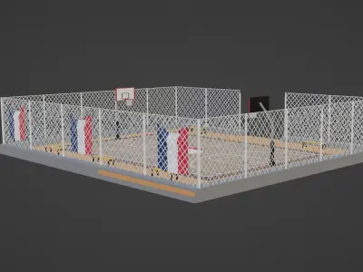 Basketball Stadium - France Low-poly 3D model