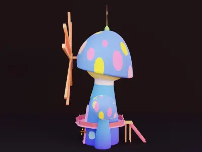 Cartoon Windmill 3D model purchase