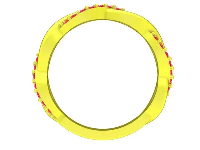 Luxury Infinity Twist Pave Ring 5174 3D print model