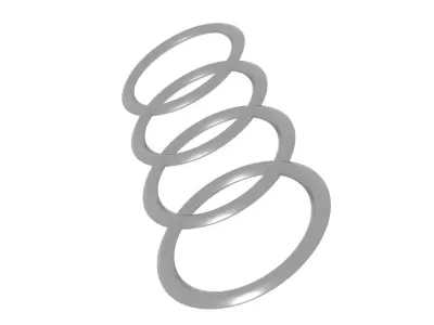 Audi emblem Low-poly 3D model