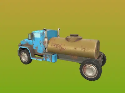 3D Old Truck Low-poly Low-poly 3D model