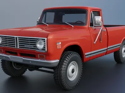 International Pickup Long Bed 1972 3D print model