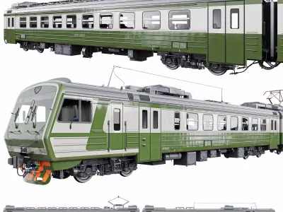 Passenger Train ED4M 3D model
