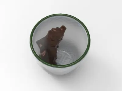 Splash Vase Low-poly 3D model