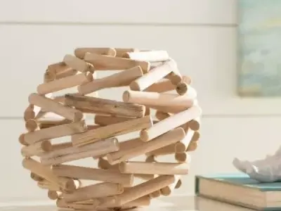 Beachcrest Oak Decorative Ball 3D model