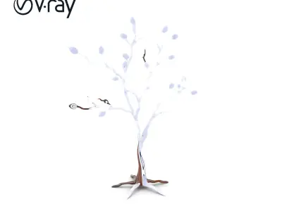 Artistic Tree Sculpture Model Pack Low-poly 3D model