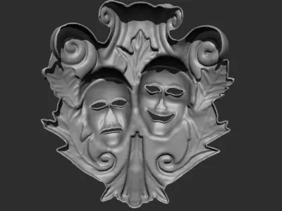 Mask 3D print two masks 3D print model