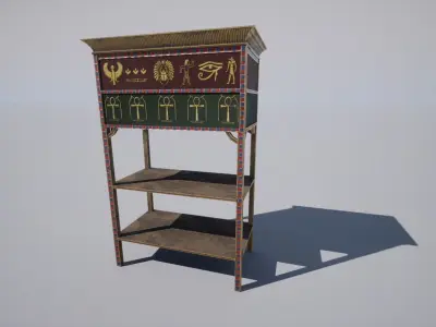 Egyptian table Low-poly 3D model