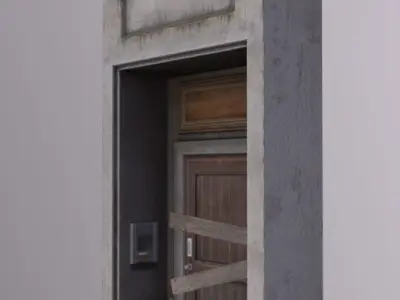 Shopfront Brooklyn Double Alcove Low-poly 3D model