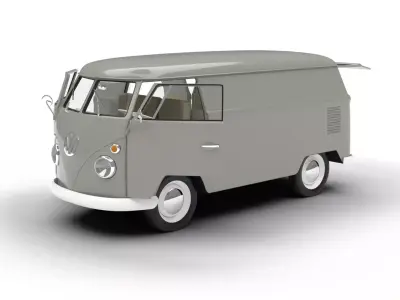 Volkswagen T1 Panel Van 1950 HQ 3d model 3D model