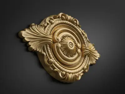 Carved decor 3D model 14