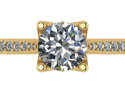 marquise head design head solitaire  3D print model