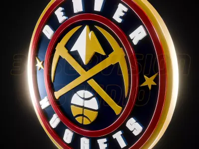 Denver Nuggets logo - Cinematic - 3D print 3D model