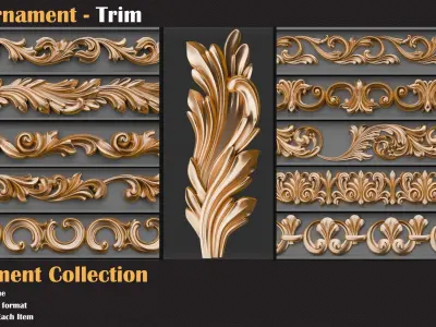 49 Ornament Single- Vol 06 3D model