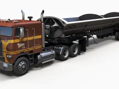 Freightline FLT side tipper Low-poly 3D model
