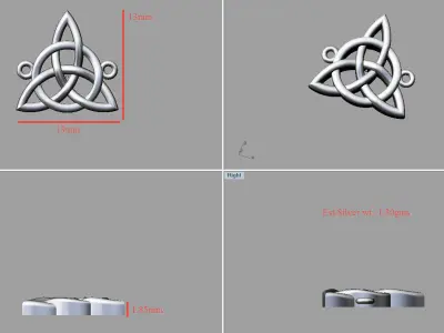 caltic pendant  3D print model