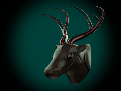 Reindeer stylized 3D model