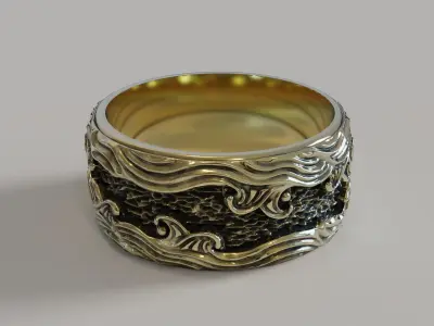 ring waves 3D print model