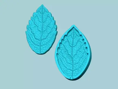 Mint Leaf Mold - Artificial Herb Molding Tool 3D print model