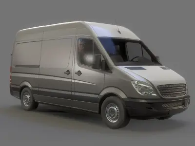 Delivery Van Low Poly Low-poly 3D model