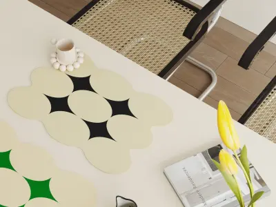 White kitchen 3D model