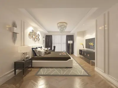 Modern bedroom 3D model