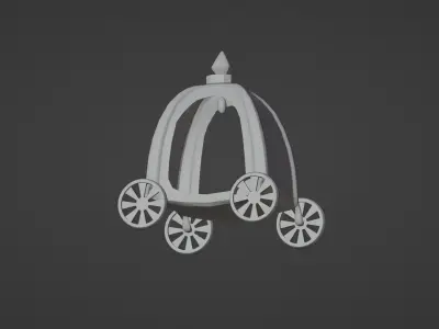 Christmas car for holidays Low-poly 3D model