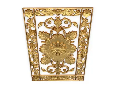 classical door decor 05 3D model