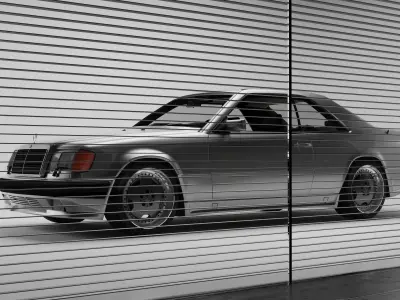 Mercedes Benz 300CE AMG  Hammer 1987  Low-poly 3D model