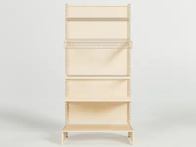 Bay Shelf With Attachments Low-poly 3D model