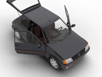 Peugeot 205 GTI 1 6 1992 HQ 3d model 3D model