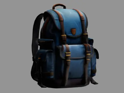 Stylized Backpack BP12 Low-poly 3D model