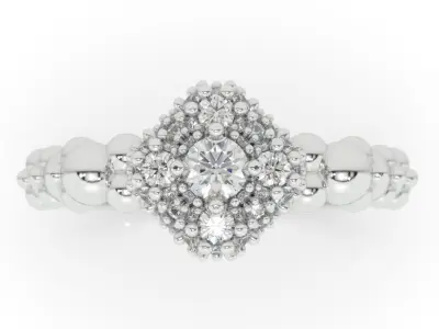diamond bubbls ring 3D print model