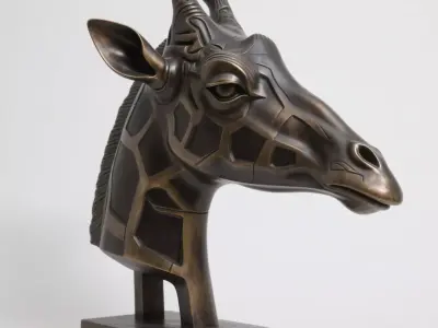 giraffe 3D print model