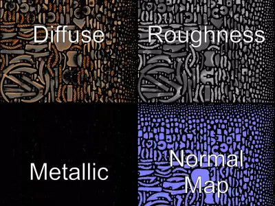 Decorative Anchor Wall Ornament Model Pack Low-poly 3D model