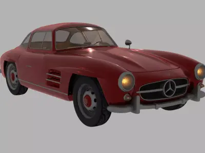 Mercedes Benz 300 SL Low-poly 3D model