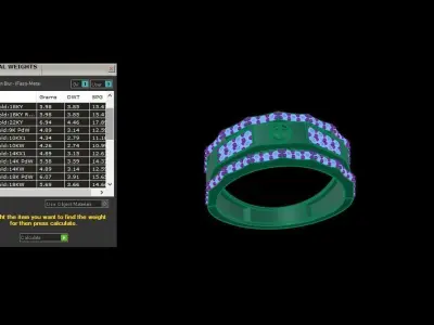 Mens gemstone diamond men Ring with details images 17 3D print model