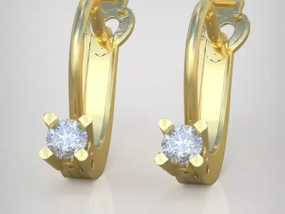Earring model 241 3D printable model 3D print model