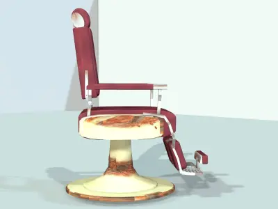  old barber chair 3D model