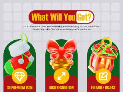 Christmas Icon Stylized 3D model