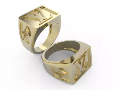 Louis vuitton LV ring men man 3D print model